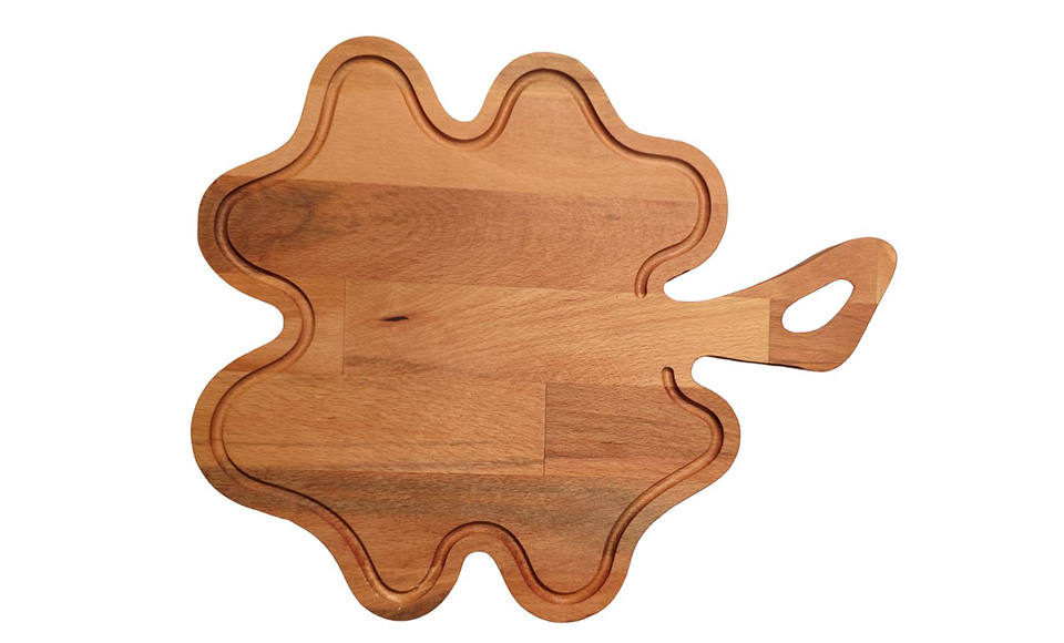 ARBOREA Daska za serviranje "Detelina", drvena, 28x34 cm