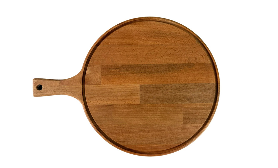 ARBOREA Okrugla daska sa kanalom i drškom za serviranje, drvena, fi 40 cm