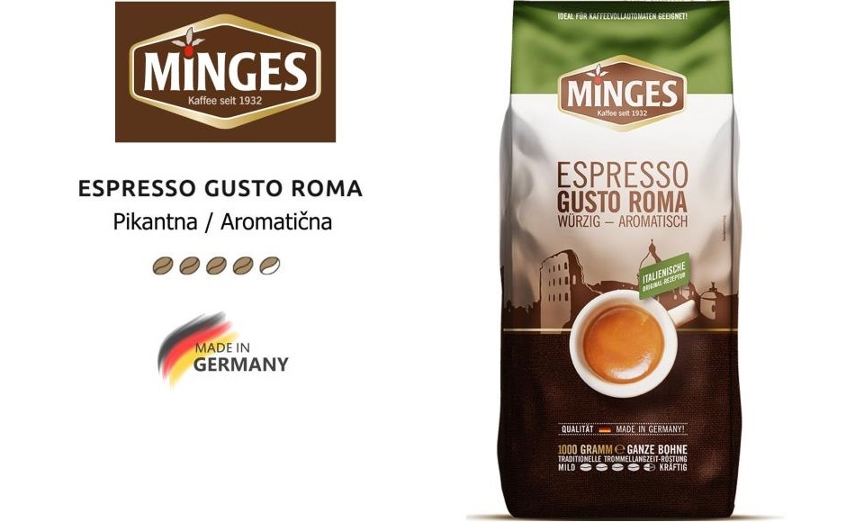 MINGES ESPRESSO KAFA GUSTO ROMA 1KG