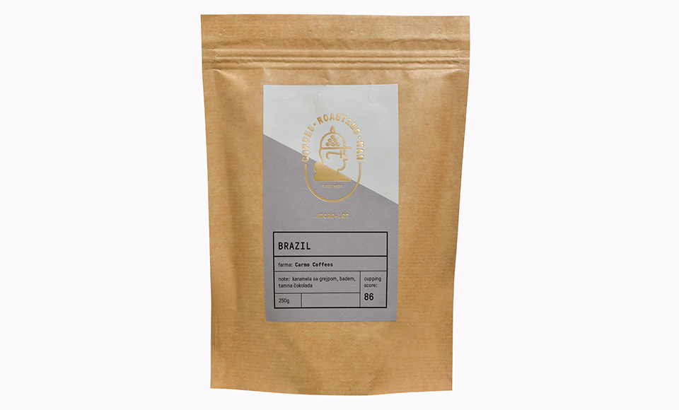BRAZIL CARMO COFFEE 250 GRAMA ESPRSSO PRŽENJE